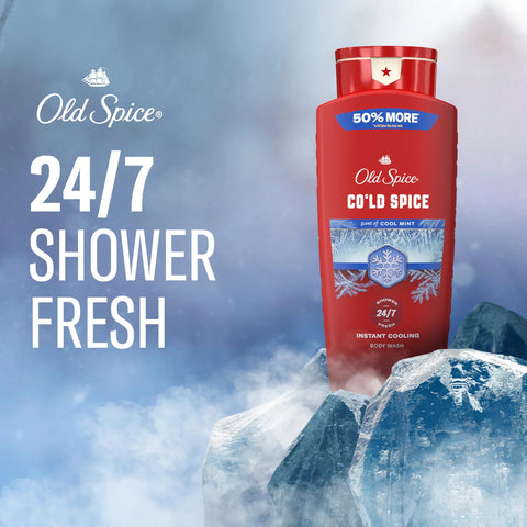 Old Spice Red Collection Antiperspirant Deodorant + Body Wash Bundle for Men, Cold Spice with Cool Mint Scent, 24/7 Sweat & Odor Protection, 24/7 Shower Fresh & Clean, 3.8 oz & 24 oz (Pack of 2)