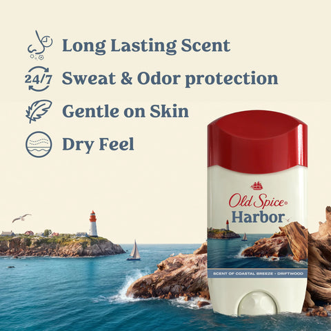 Old Spice Antiperspirant Deodorant for Men, Harbor Scent, 48 Hr Odor Protection, 2.6 oz (Pack of 3)