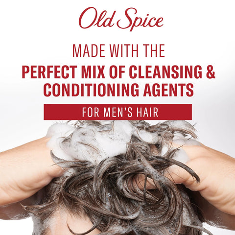 Old Spice Men's 2-in-1 Shampoo and Conditioner, Swagger, Cedarwood Lime Scent, Healthier, Fuller, More Moisturized Looking Hair, Barbershop Quality, 29.2 Fl Oz Each, Twin Pack