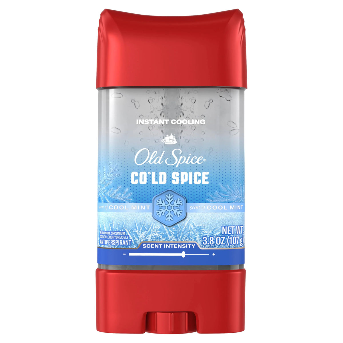Old Spice Antiperspirant Deodorant for Men, 24/7 Sweat & Odor Protection, 24/7 Signature Scent & Lasting Freshness, Instantly Cools, Lightweight, Clear Gel, Cold Spice with Cool Mint Scent, 3.8 oz