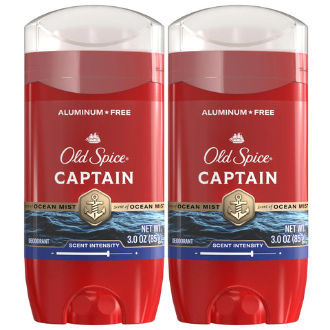 Old Spice Aluminum Free Deodorant for Men, 24/7 Odor Protection, 24/7 Freshness & Lasting Scent, Goes on Clean, 3.0 oz (Pack of 2)