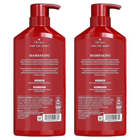 Old Spice MambaKing 2-in-1 Shampoo and Conditioner Set for Men, Healthier, Fuller, More Moisturized Looking Hair, 21.9 Fl Oz Each, Twin Pack
