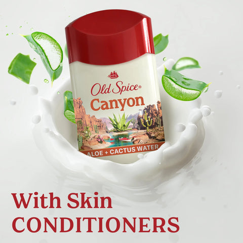 Old Spice Men's Antiperspirant & Deodorant Canyon with Aloe, 24/7 Odor Protection, 2.6oz (Pack of 3)