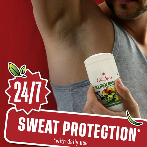 Old Spice Dry Feel Antiperspirant Deodorant for Men, Summerdudes, 24/7 Sweat & Odor Protection, 24/7 Sunny Freshness & Long Lasting Scent, Invisible Solid, Lawn Ranger with Fresh Green Scent, 2.6 oz