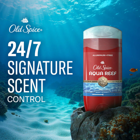 Old Spice Aluminum Free Deodorant for Men, 24/7 Odor Protection, 24/7 Freshness & Lasting Scent, Goes on Clean, 3.0 oz (Pack of 2)